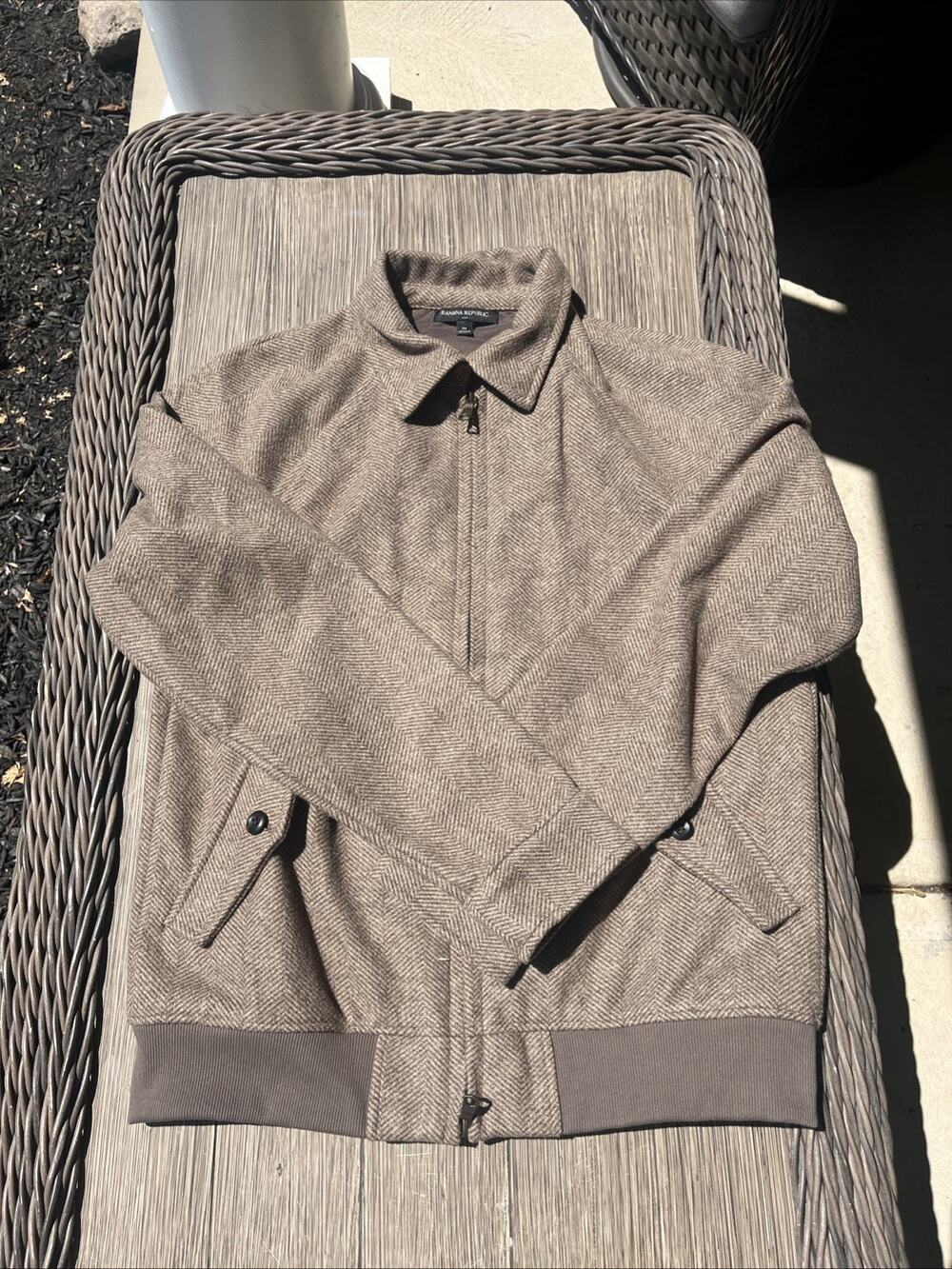 Banana Republic Melton light weight Men's  Zip Jacket - Classic Casual